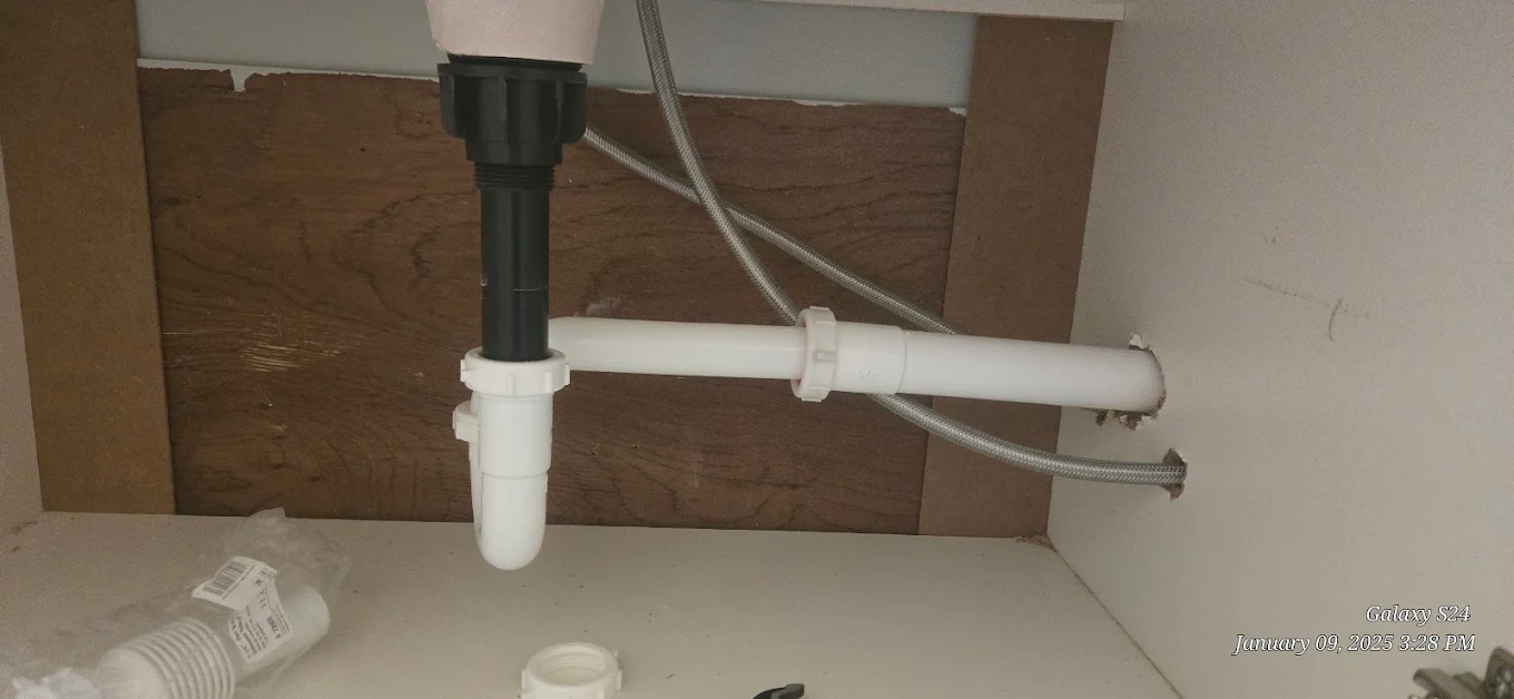 Under-sink plumbing repair